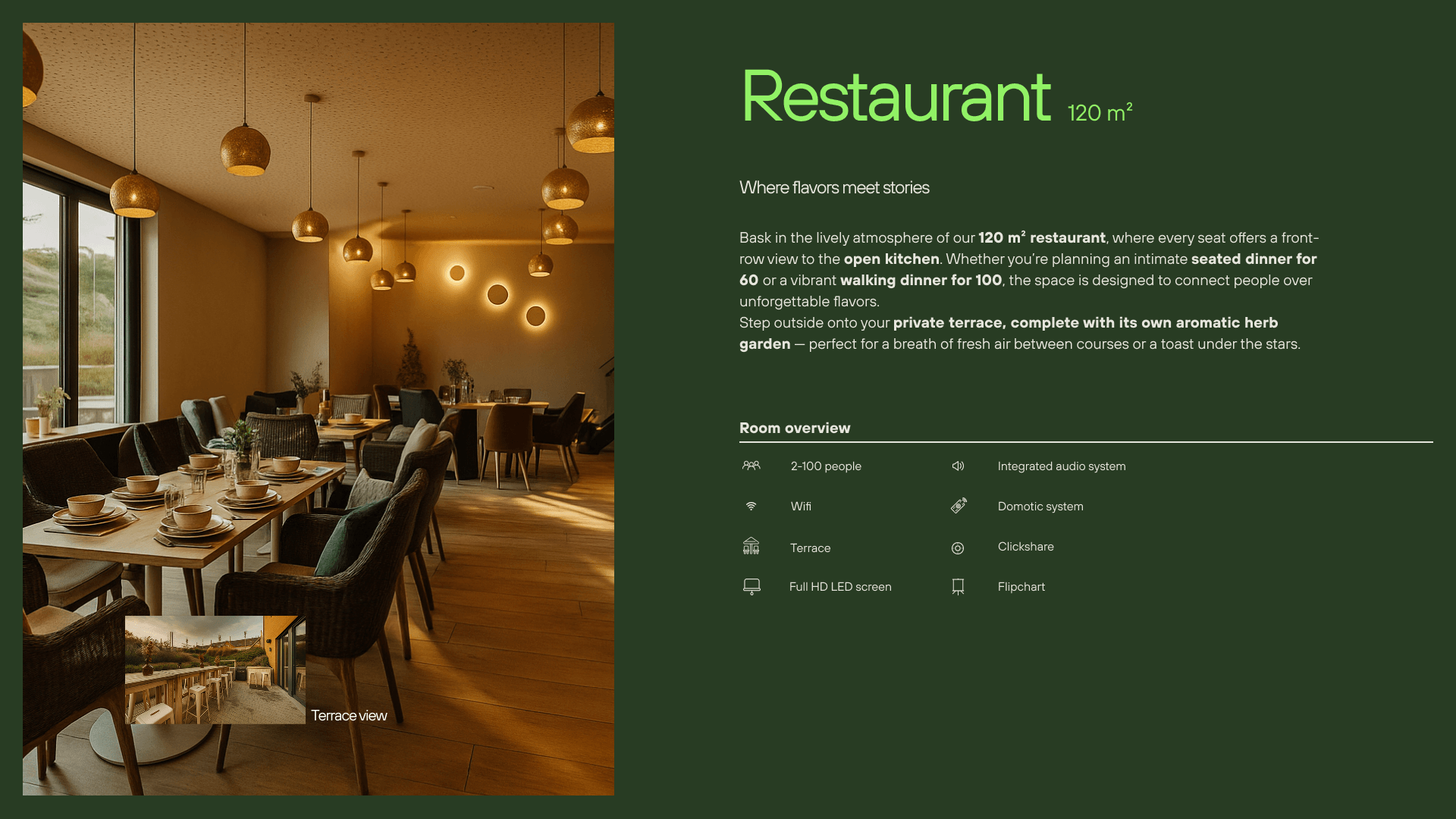 Restaurant  room plan